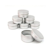 PACK of 125 - 15ml Aluminium Tin Large Make Candle Pots Capacity Empty Cosmetic/Candle/Hair Product/Sweet