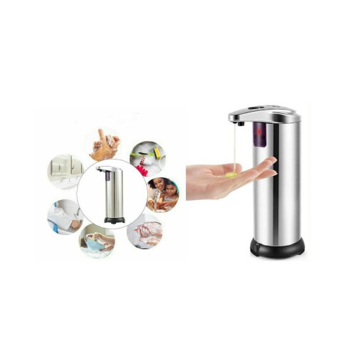 280ml Automatic Soap Dispenser Sanitizer Hands Free IR Sensor Touchless Silver 2