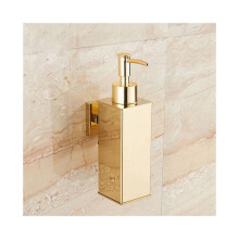 2X Liquid Soap Dispenser Bathroom Wall Mounted Gold Shower Gel Detergent Shampoo Bottle for Kitchen