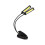 3W COB 3Modes 2 x COBs Flexible USB Rechargeable Double Head Clip-On Work Light LED Flashlight Night 1
