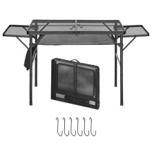 Tavolo Pieghevole Esterno in Alluminio 135,5 cm-Duoku-Ideale per Campeggio, Picnic e Barbecue, con Altezza Regolabile 66/42 cm