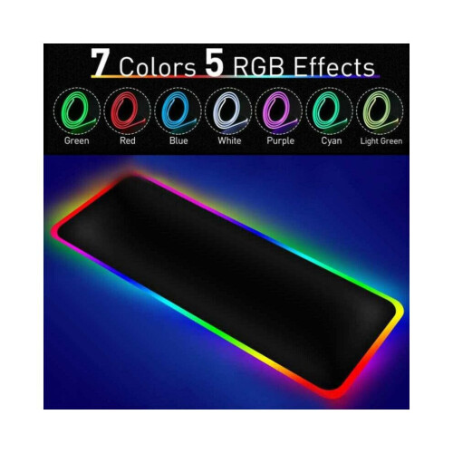 800*300 χιλιοστά μεγάλο Rgb πολύχρωμο φωτιστικό LED gaming mouse pad 1