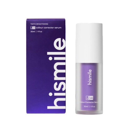 (30ml) HISMILE V34 Μωβ Ασφαλής Οδοντόκρεμα Λεύκανσης Δοντιών Κ