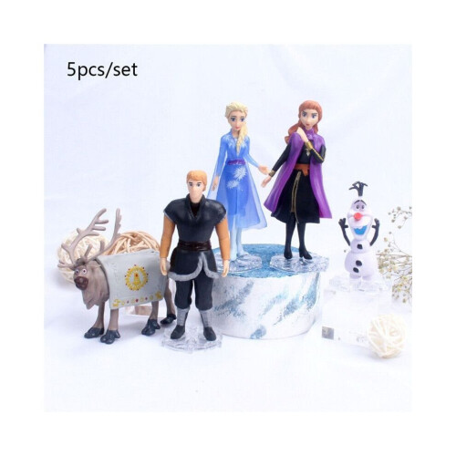 5 st Anna Elsa Frost 2 Mini Actionfigur Leksak