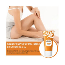 2 stuks 50 g gezichtsscrubgel met sinaasappelenzymen voor een exfoliërende en verhelderende werking