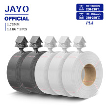 JAYO 3D-Drucker-Filament, PLA Plus Nachfüllfilament, 1,75 mm, Grau und Weiß