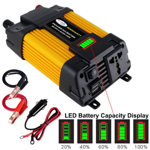 4000W LED auto-stroomomvormer, converter, adapter, transformator, aangepast