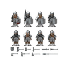 8 st Lord Rings Dvärgkrigare Minifigurer Leksaker Passar Lego