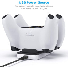Laddningsdocka för PS5-kontroll, med USB Type-C-kabel