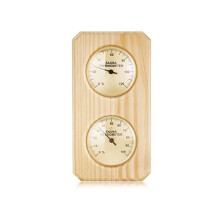 Houten saunathermometer en hygrometer 2-in-1 voor het meten van luchtvochtigheid en temperatuur, voor