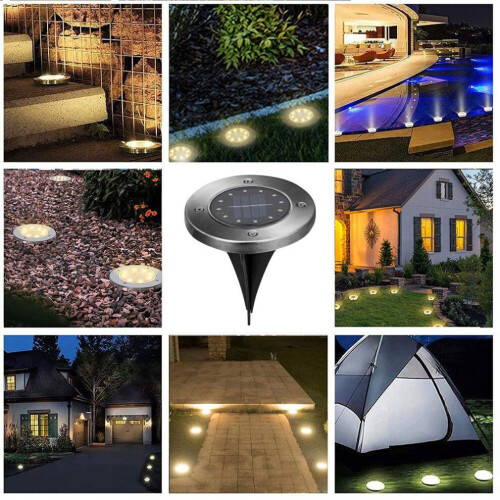 8pcs Solar Powered LED Garden Fence Lights 1