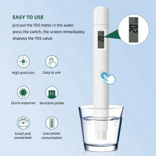 TDS-meter 0-9990 ppm digitale waterkwaliteitsmeter, testpen, meetinstrument voor laboratorium en aquarium.