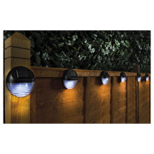 8x Solar Powered 2 LED Wandlamp Tuinlamp Buiten Flikkerend