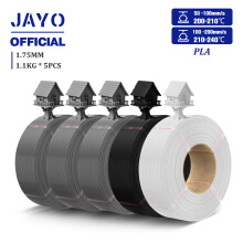 JAYO PLA Plus 3D-Drucker-Filament, 1,75 mm Nachfüllfilament, Schwarz, Grau und Weiß
