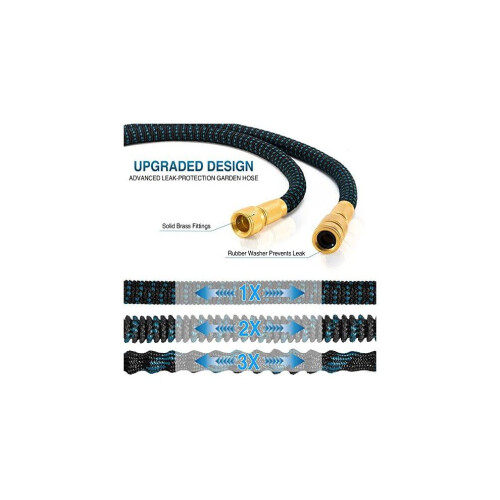 Expandable Garden Hose - 3 Times Expanding Flexible Magic Water Hosepipe with 10 Function Spray Gun 2