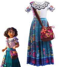 (8-10) AmzBarley Mirabel Madrigal Dress | Children's Encanto Costume Girl's Skirt Halloween Cosplay