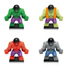 4 stuks Hulk Locke minifiguren, geschikt voor Lego bouwblokken, kinderspeelgoed