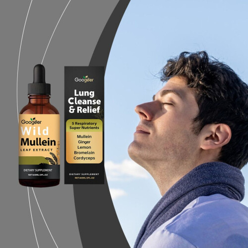 3X Wild Mullein Leaf Extract Lung Cleanse & Relief Solution NEW! 1