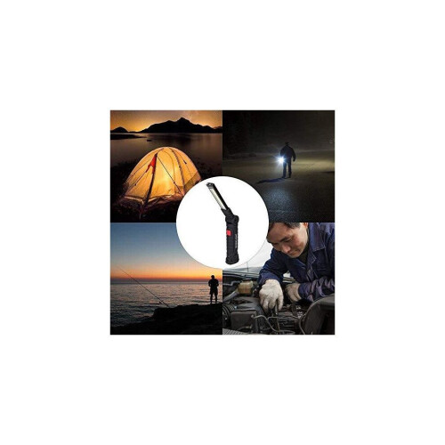 Coquimbo USB Rechargeable COB LED Work Light with Magnetic Base & Hook - 800LM, 5 Modes, Foldable, 360 2