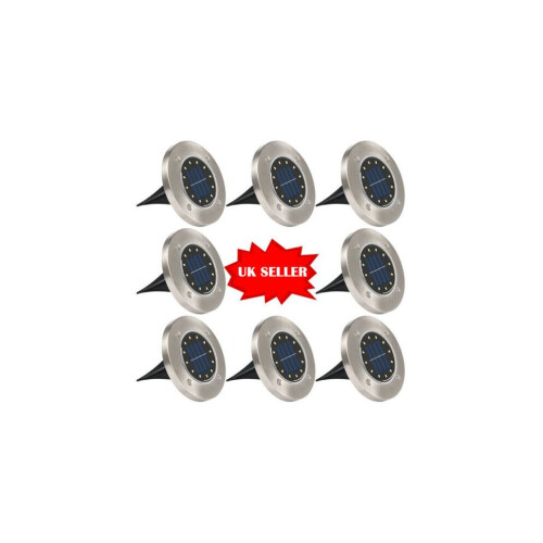 8pcs Solar Powered LED Garden Fence Lights