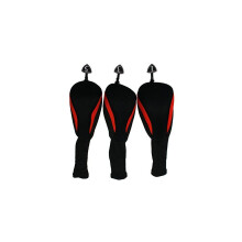 3 Pack of Neo-Fit Neoprene / Mesh Driver Golf Club 460cc Headcovers (Black/Red)