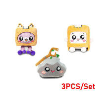 (3 stuks) Lankybox pluche speelgoed: Boxy Foxy Rocky knuffels
