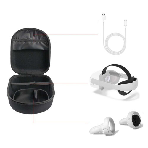 Για Oculus Quest 2 VR Θήκη μεταφοράς ταξιδιού, τσάντα αποθήκευ 2