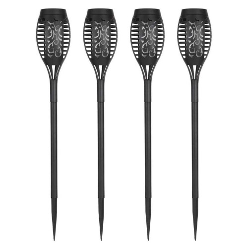 4-pack flimrande solcellslampor för trädgården | LED-utomhuslampor