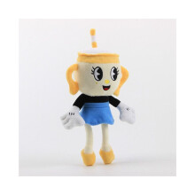 9 inch Cuphead Game Ms. Chalice Plush Figure Toy Soft Stuffed Doll for Kids Gift