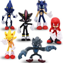 (6 stuks Sonic C) Sonic the Hedgehog actiefiguren, anime kinderspeelgoed van PVC