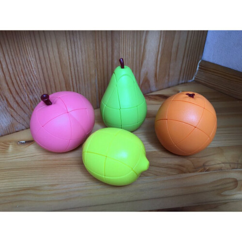 FanXin Fruit Cube Stickerless Pear Orange Peach Lemon Rubix Cube Pack 2