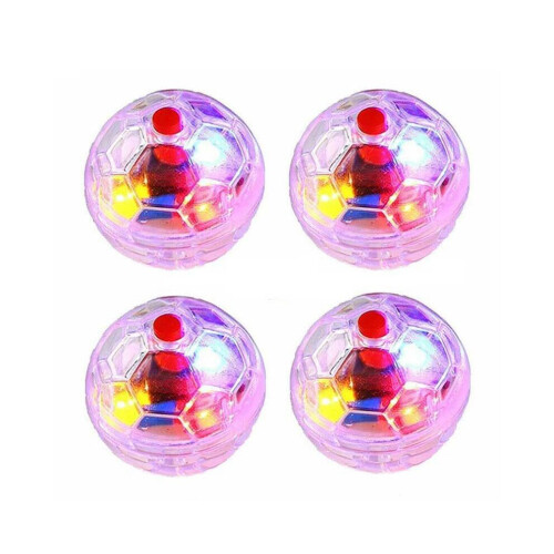 4-Pack LED Motion Cat Balls - Light-Up Interactive Cat Toy (3.4 cm Diameter)
