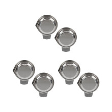 Weegschaalset met 6 stuks, roestvrijstalen weegschalen, weegplateaus, laboratoriumschalen en -bakjes.