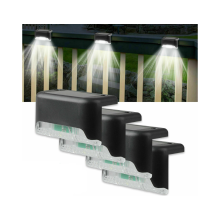 4 Solar LED Bright Deck Lights Outdoor Garden Patio Railing Decks Path Lighting