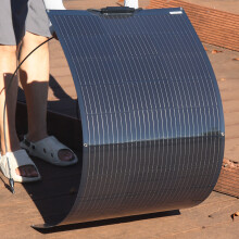 Zonnepaneel 150w, 1065x550mm, semi-flexibel, waterdicht, monocristallijn voor camper en boot