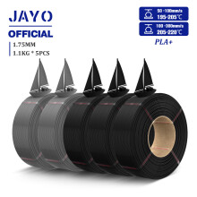 JAYO PLA Plus Nachfüllfilament, 1,75 mm, für 3D-Drucker, Grau und Schwarz