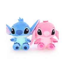 2 stuks Lilo en Stitch pluche speelgoed, 20 cm, zacht en schattig, knuffelpoppetje, kinderspeelgoed,