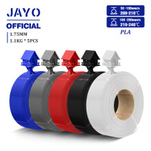 JAYO PLA Plus Nachfüllfilament, 1,75 mm, 5 Rollen, für 3D-Drucker und wiederverwendbare Spulen