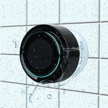 Bluetooth-douchespeakers, Haissky waterdichte draagbare douchespeaker met zuignap en ingebouwde microfoon.