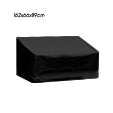 (Svart, 162x66x89cm) Kraftigt överdrag för trädgårdsbänk, vattentätt, skyddande för utemöbler