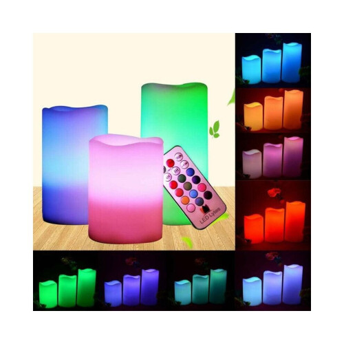 Juego de 3 velas LED | Velas a pilas con control remoto