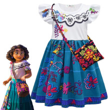(4-5 Years) Girls Princess Encanto Mirabel Costume Fancy Dress Birthday Party Halloween