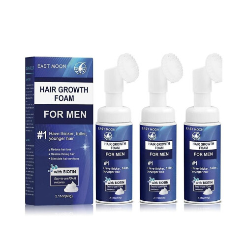 3x Extra Sterke Haargroeibehandeling voor Mannen, Schuimpak 60g
