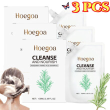 3 x 100 ml Reinigende en voedende shampoo met rozemarijn en aminozuren voor schoon en glad haar.