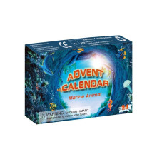 (A) Kerst Adventskalender met zeedieren en dinosaurussen, speelgoed, kindercadeau, 24 dagen tot Kerstmis