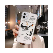(Zwarte AJ, iPhone 13 Pro Max) Nike Logo TPU-hoesje voor Apple iPhone 13 Pro Max met gebroken haakje