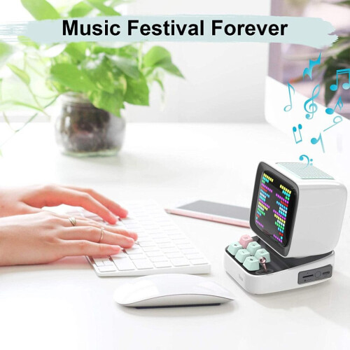 Divoom Ditoo Multifunctionele Pixel Art Bluetooth-luidspreker, Retro Draagbare Luidspreker met Programmeerbare 2