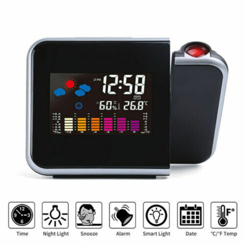 Digital LED Smart Alarm Clock, Desktop Clock Projection Time Clock 1