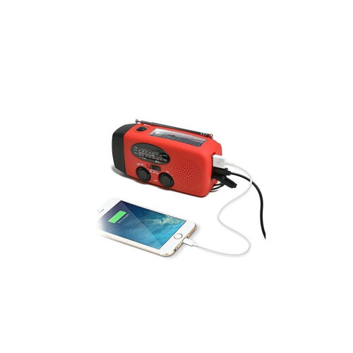 Buwico Solar Crank Dynamo Αυτοτροφοδοτούμενο Ραδιόφωνο Καιρού AM/FM 1