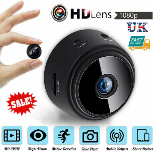 Mini Wireless Wifi Hidden Spy Camera Home Security HD 1080P DVR Night Vision UK 1
